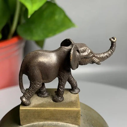 China archaize brass elephant Clock crafts statue