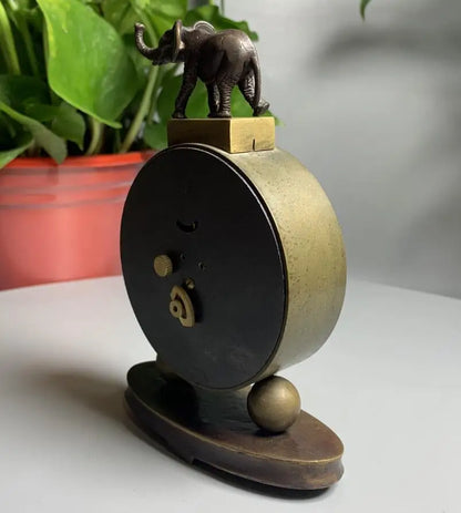 China archaize brass elephant Clock crafts statue