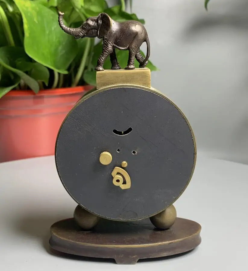 China archaize brass elephant Clock crafts statue