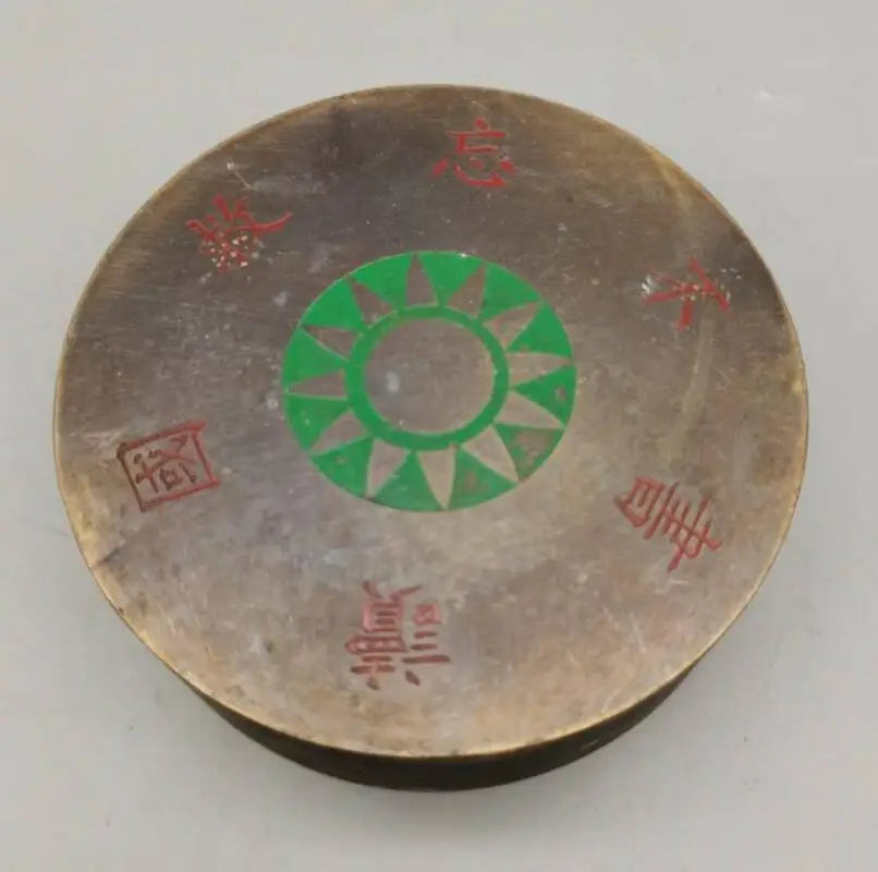 China archaize brass ink box crafts statue