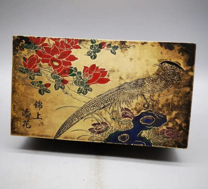 China archaize brass jewelry box crafts statue