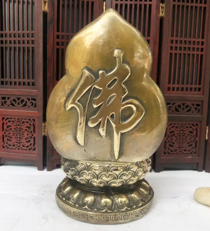 China archaize brass lotus Buddha crafts statue