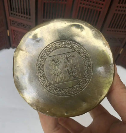 China archaize brass lotus Buddha crafts statue