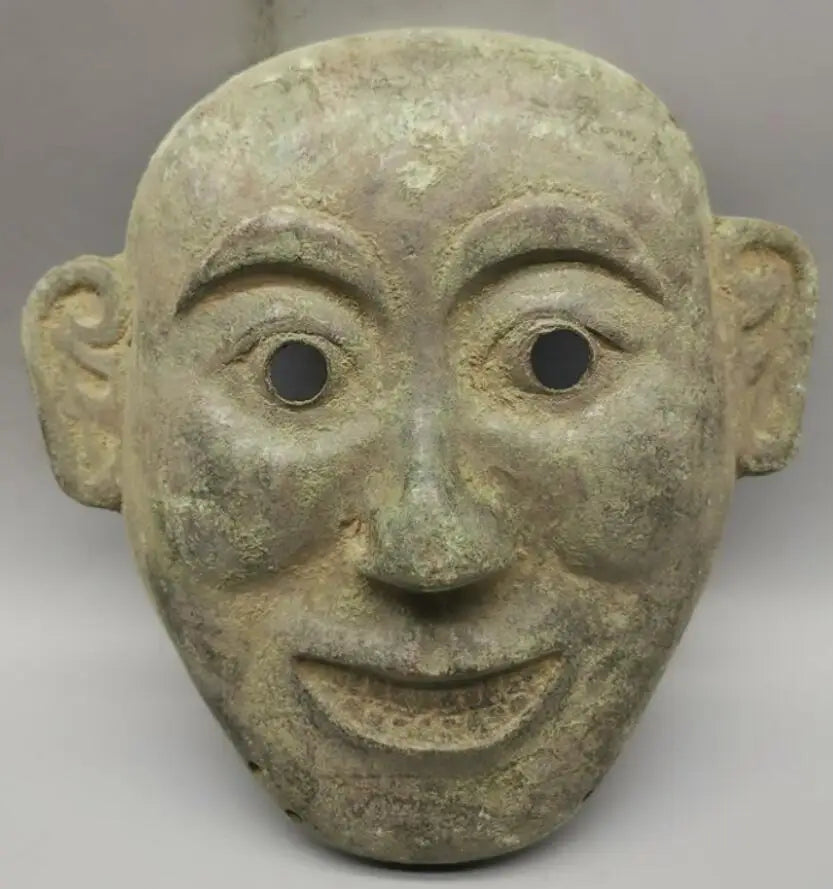 China archaize brass mask crafts statue