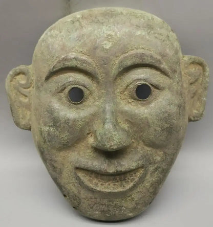 China archaize brass mask crafts statue