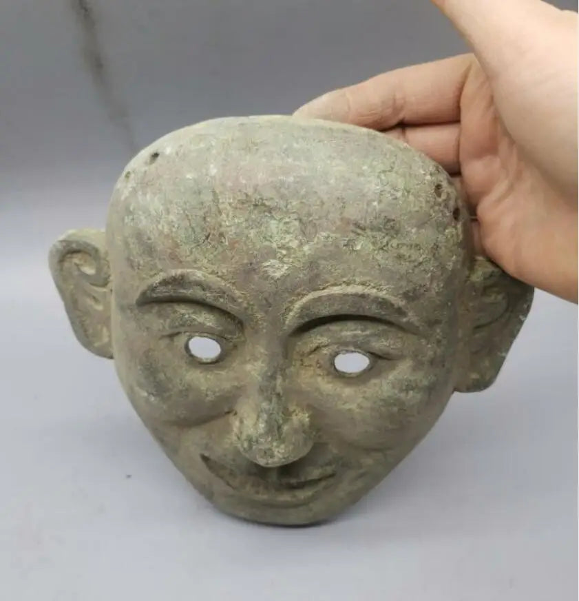 China archaize brass mask crafts statue