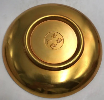 China archaize brass plate crafts statue