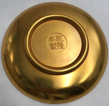 China archaize brass plate crafts statue