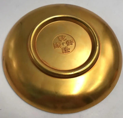China archaize brass plate crafts statue