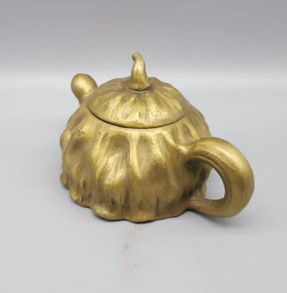 China archaize brass pumpkin teapot crafts statue