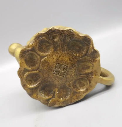 China archaize brass pumpkin teapot crafts statue