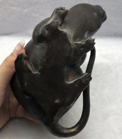 China archaize brass rat crafts statue