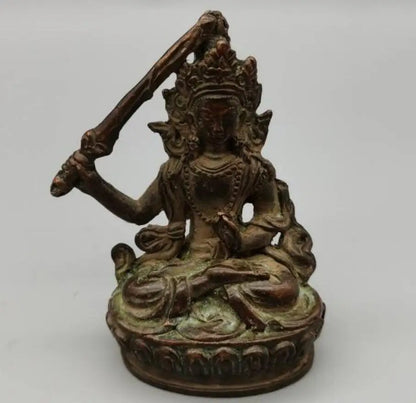 China archaize brass small Buddha crafts statue