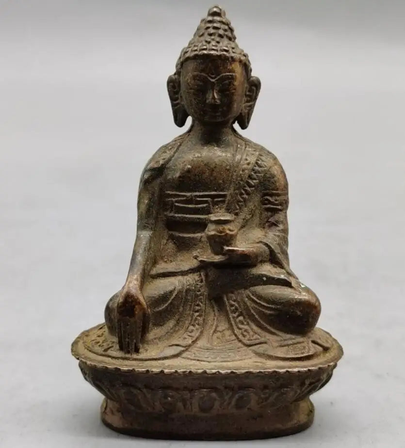 China archaize brass small Buddha crafts statue