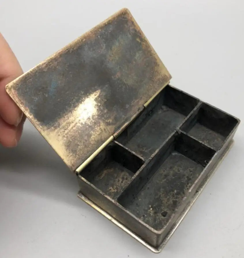 China archaize brass smoke silk box small crafts