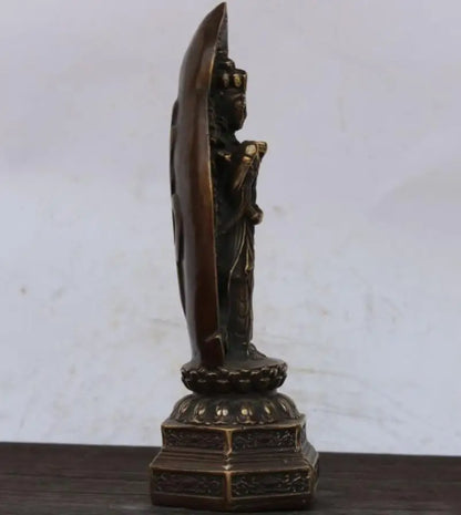 China archaize brass thousand hand Guanyin crafts statue