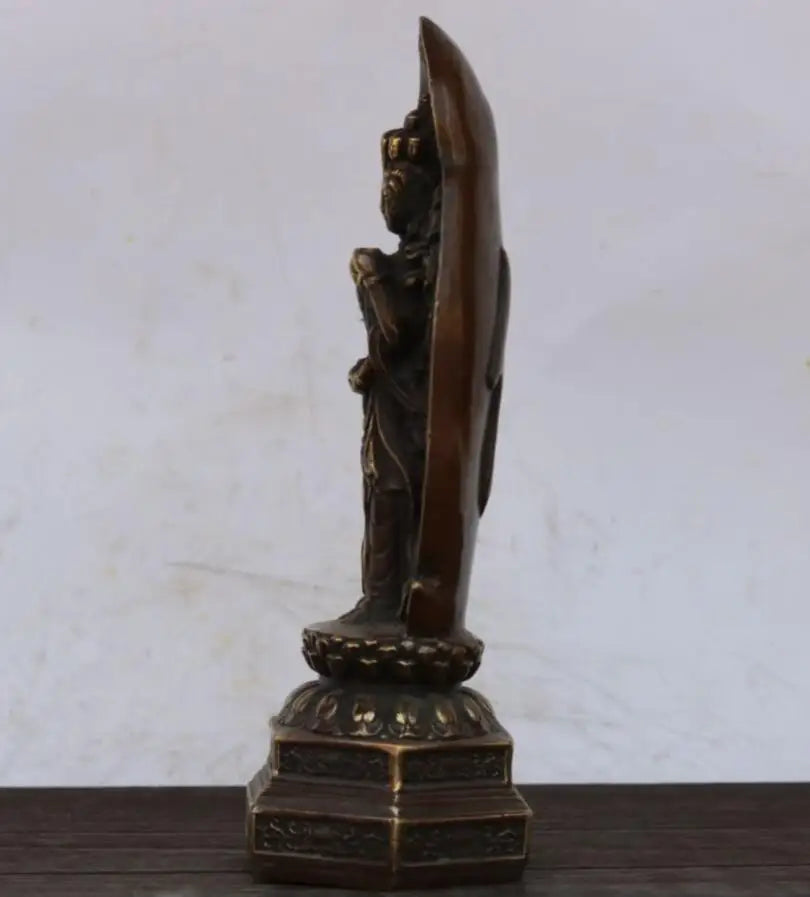 China archaize brass thousand hand Guanyin crafts statue