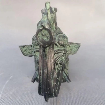 China archaize bronze elephant teapot crafts statue