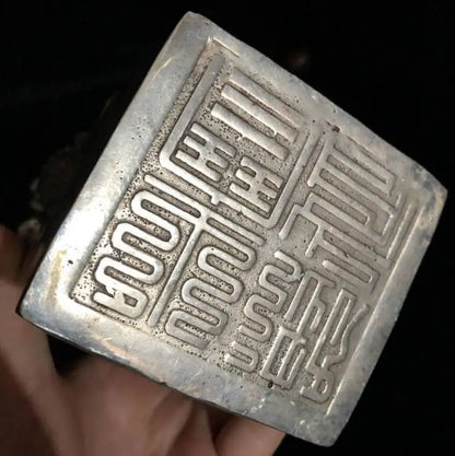 China archaize copper dragon seal crafts statue