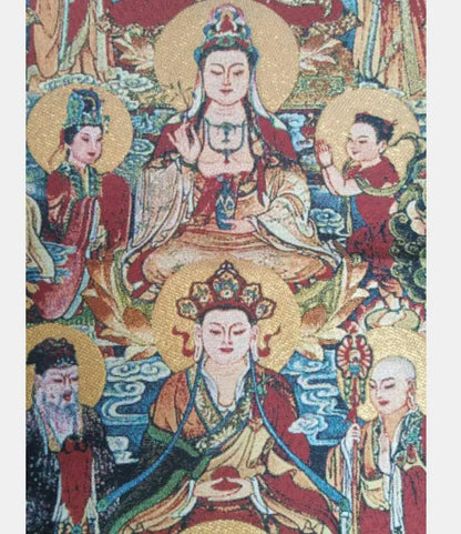 China archaize numerous Buddhas embroidery Hanging Images crafts