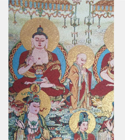 China archaize numerous Buddhas embroidery Hanging Images crafts