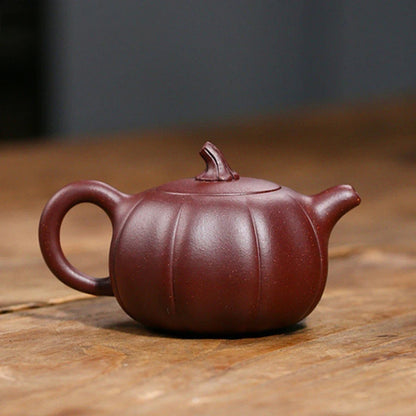 China arcilla púrpura, té forma de calabaza, filtro para hogar, hervidor de belleza, accesorios ceremonia del té Zisha, 220ml
