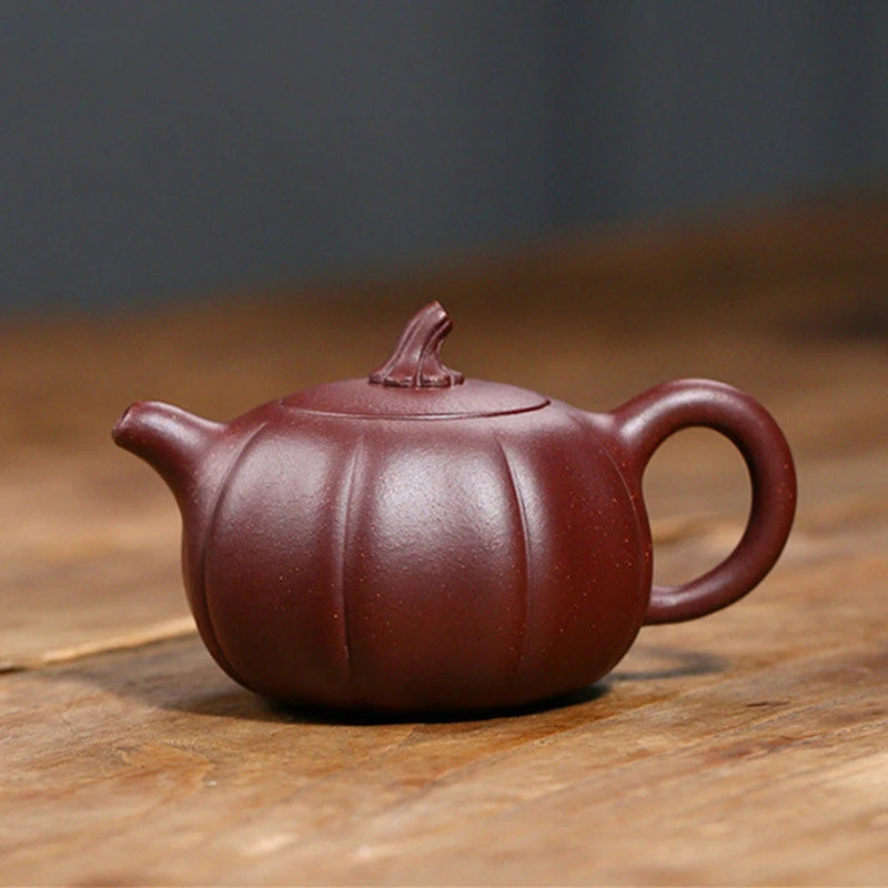China arcilla púrpura, té forma de calabaza, filtro para hogar, hervidor de belleza, accesorios ceremonia del té Zisha, 220ml