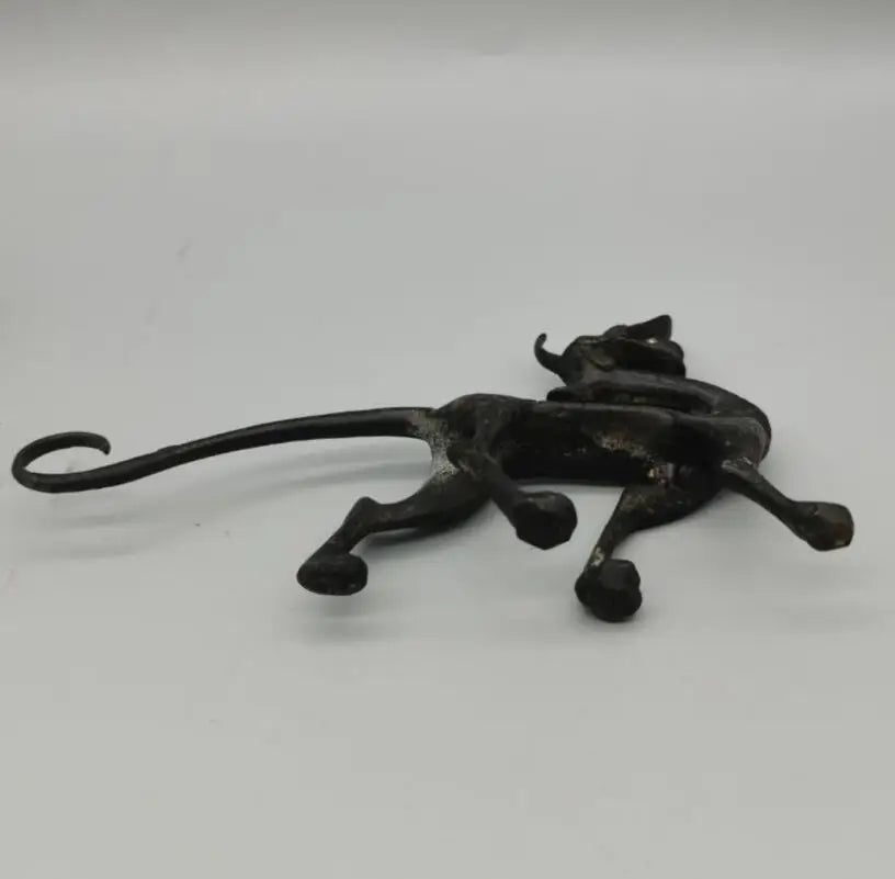 China brass Antique dragon Pen rack crafts statue