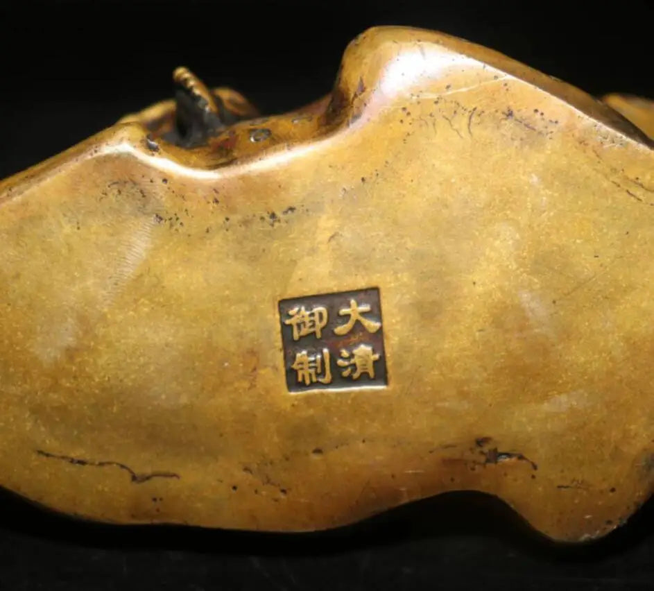 China brass Bangs golden toad crafts statue
