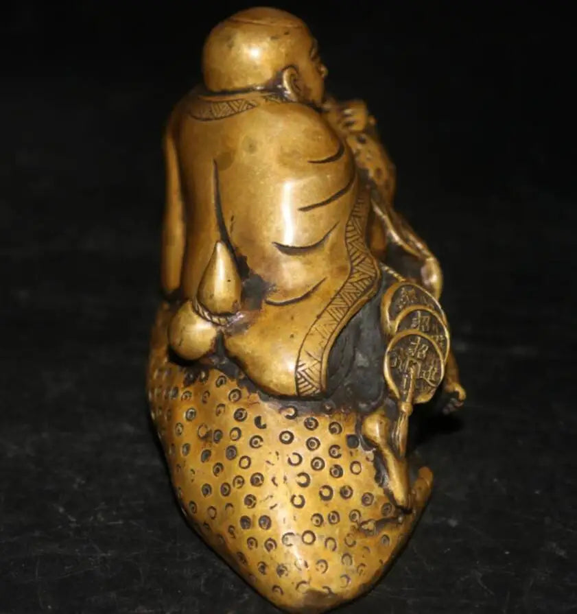 China brass Bangs golden toad crafts statue