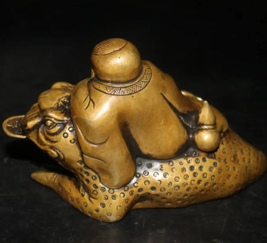 China brass Bangs golden toad crafts statue