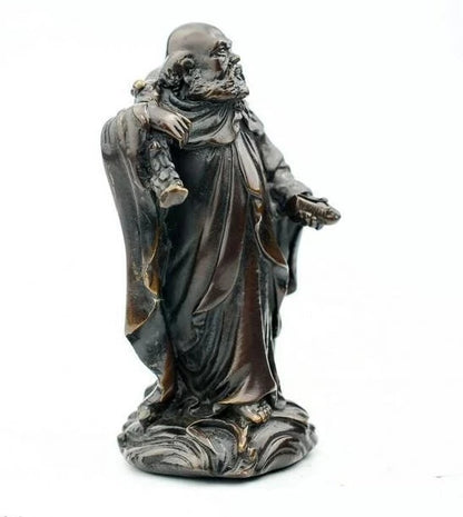China brass Bodhidharma Buddha craft purple statue