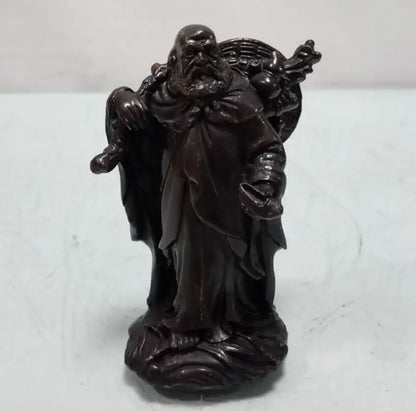 China brass Bodhidharma Buddha small craft statue