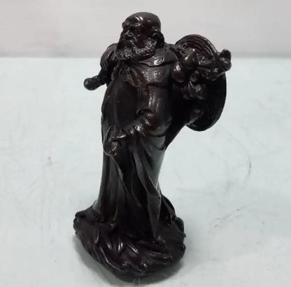 China brass Bodhidharma Buddha small craft statue