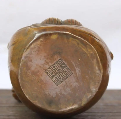 China brass Buddha hand Backflow incense burner crafts statue