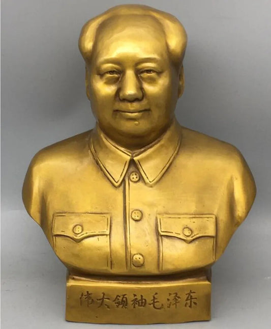 China brass Chairman MAO bust crafts statue