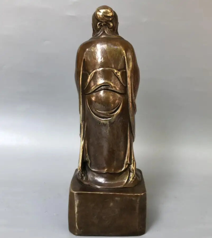 China brass Confucian school founder Confucius crafts statue