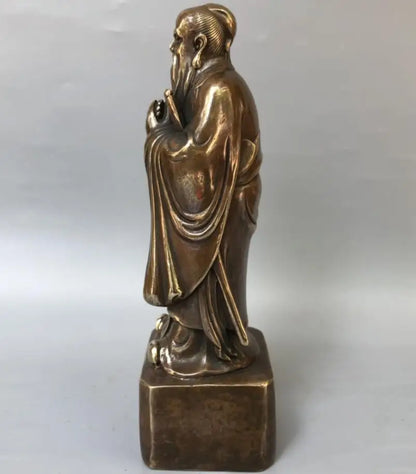 China brass Confucian school founder Confucius crafts statue