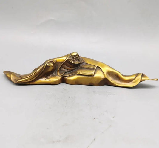 China brass DARUMA Patriarch paper weight crafts statue