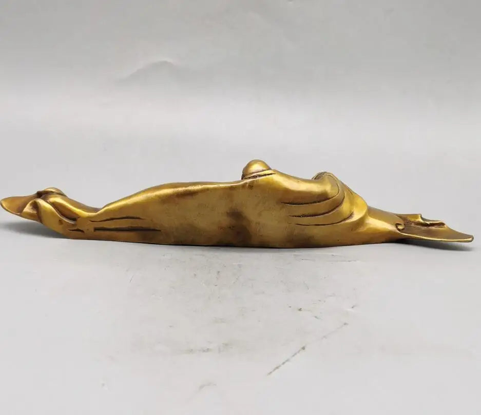 China brass DARUMA Patriarch paper weight crafts statue