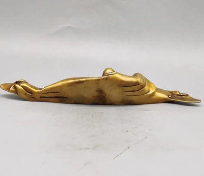 China brass DARUMA Patriarch paper weight crafts statue