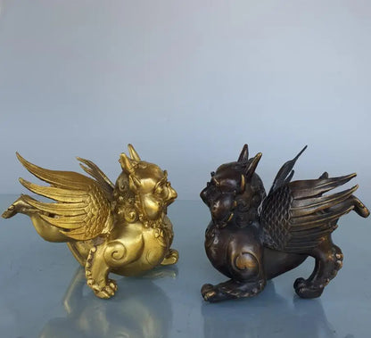 China brass Dapeng God bird crafts statue