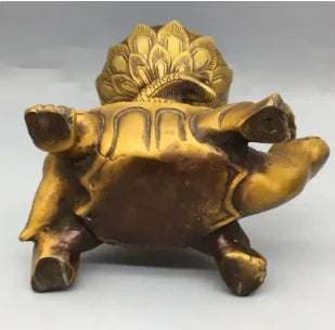 China brass Dragon turtle Candle holders crafts statue A pair