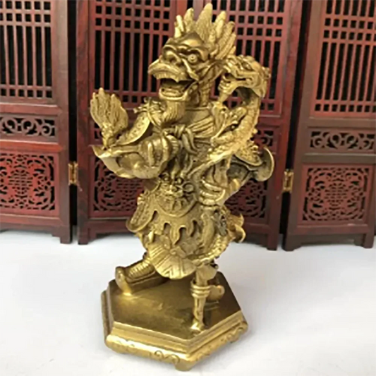 China brass East Sea dragon king crafts statue