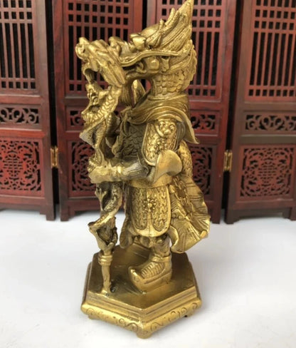 China brass East Sea dragon king crafts statue