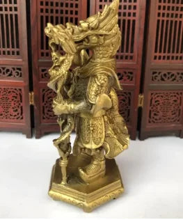 China brass East Sea dragon king crafts statue