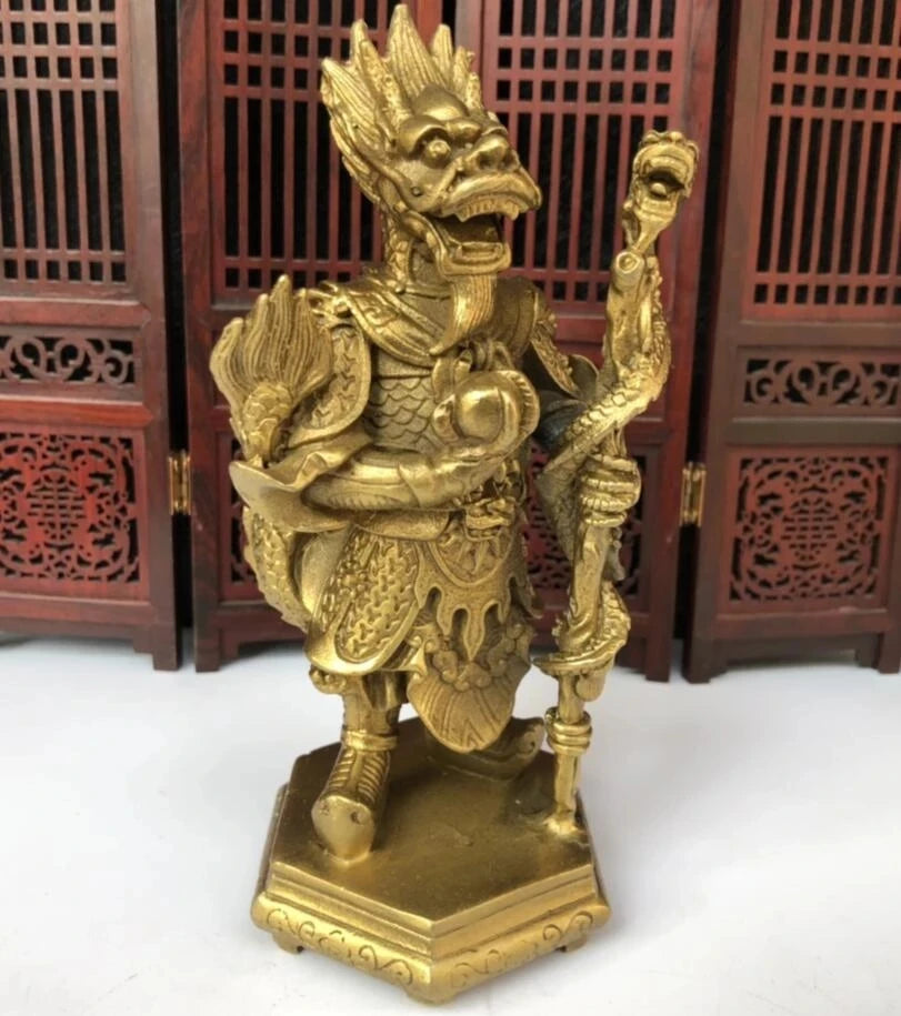China brass East Sea dragon king crafts statue