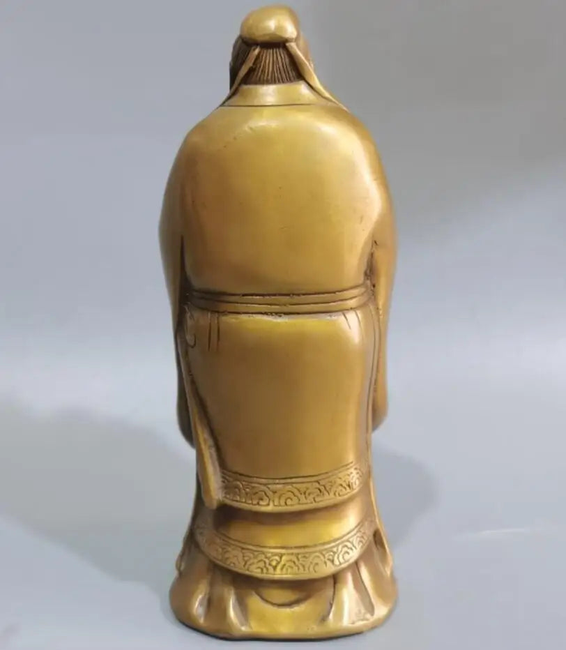 China brass Educator Confucius crafts statue