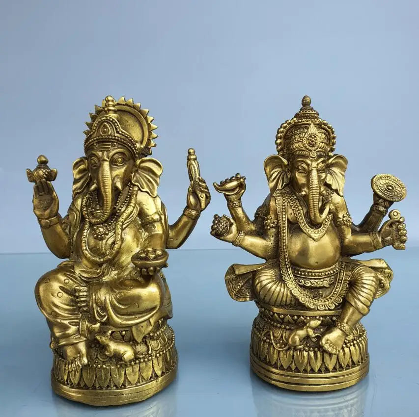 China brass Elephant God crafts statue
