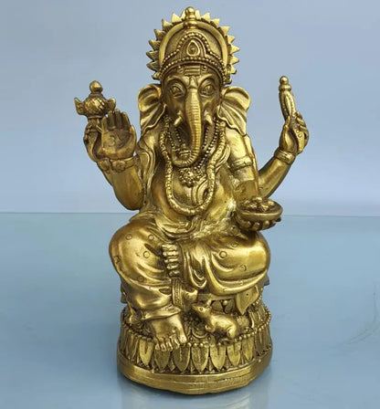 China brass Elephant God crafts statue